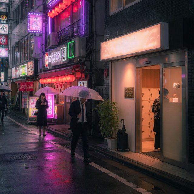 Night street approach to NapPod
