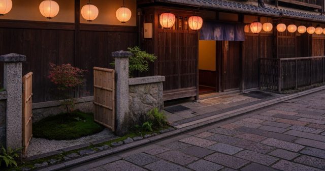 Tatami lobby with ikebana